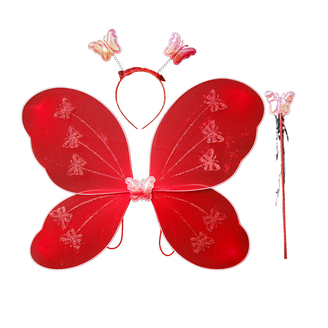 Fairy Butterfly Wings Complete Set(Wings,Hairband,Stick)