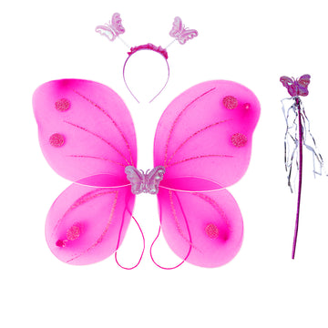 Fairy Butterfly Wings Lavender Complete Set(Wings,Hairband,Stick)
