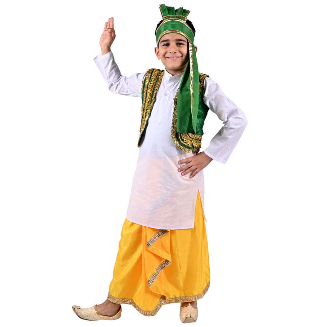 Indian Punjabi Folk Dance Dress For Boy - Kids Fancy Dress (IMC579-PUNJB2)