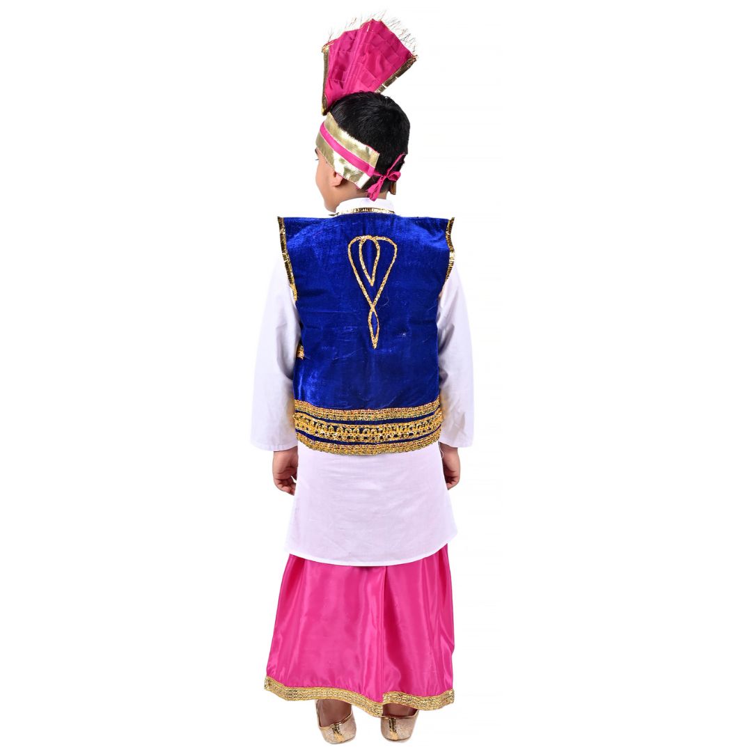 Punjabi Folk Dance Dress For Boys - Kids Fancy Dress (IMC579-PUNJB3)