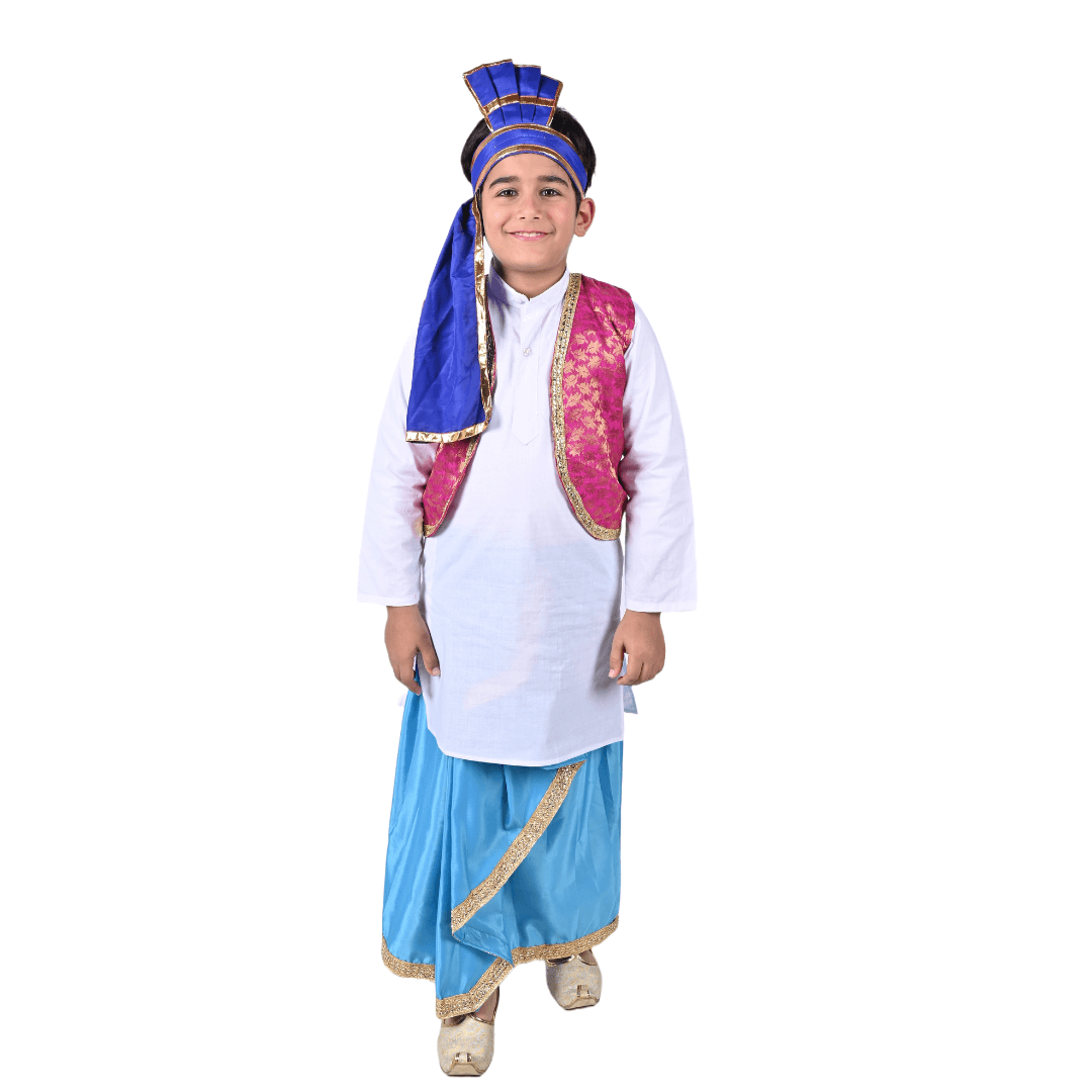 Punjabi Folk Costume For Boys - Kids Fancy Dress (IMC579-PUNJB7)