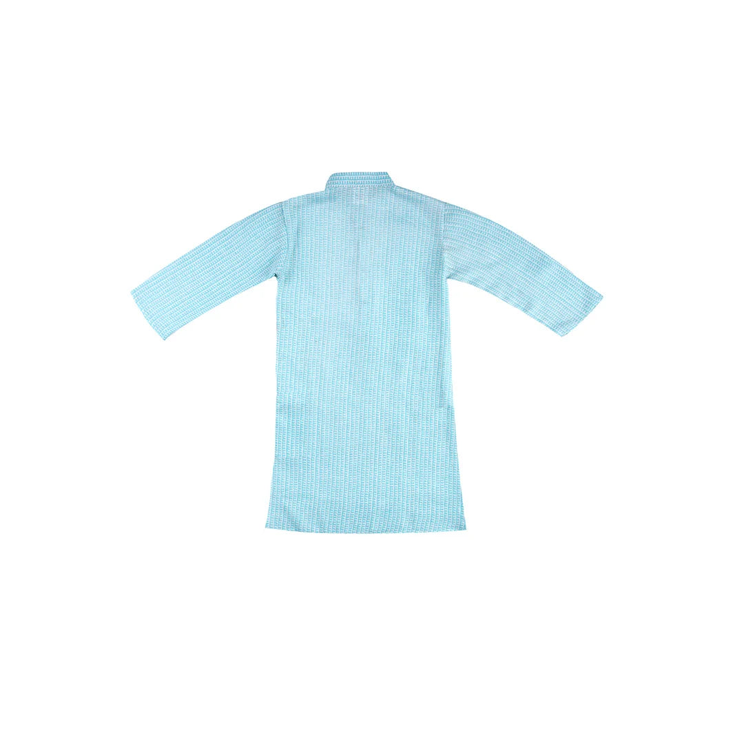 Vaanee Designz Boys Cotton Ethnic Wear Kurta Pyjama Set in blue for Boys Kids
