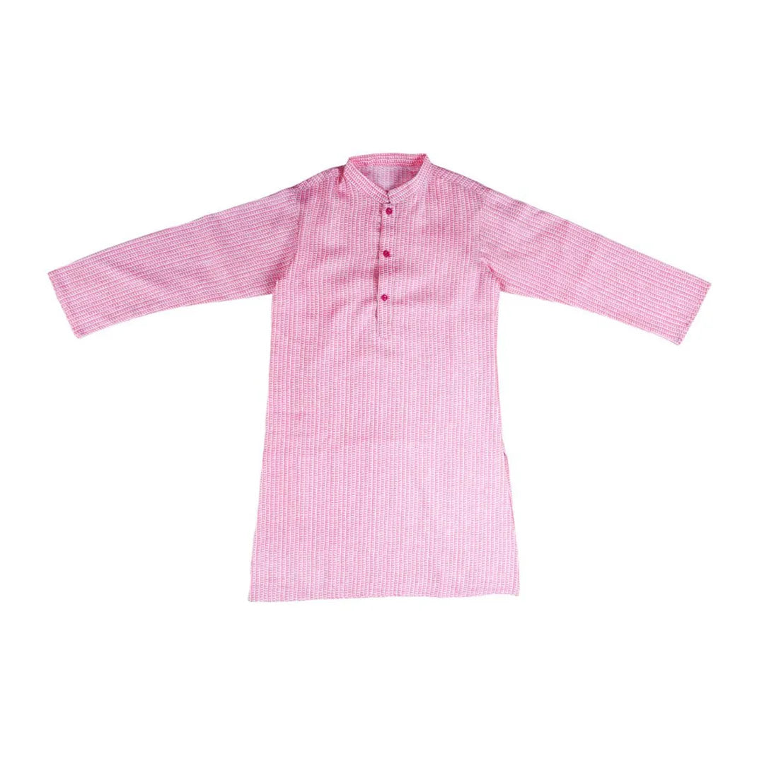 Vaanee Designz Boys Cotton Ethnic Wear Kurta Pyjama Set in Pink for Boys Kids