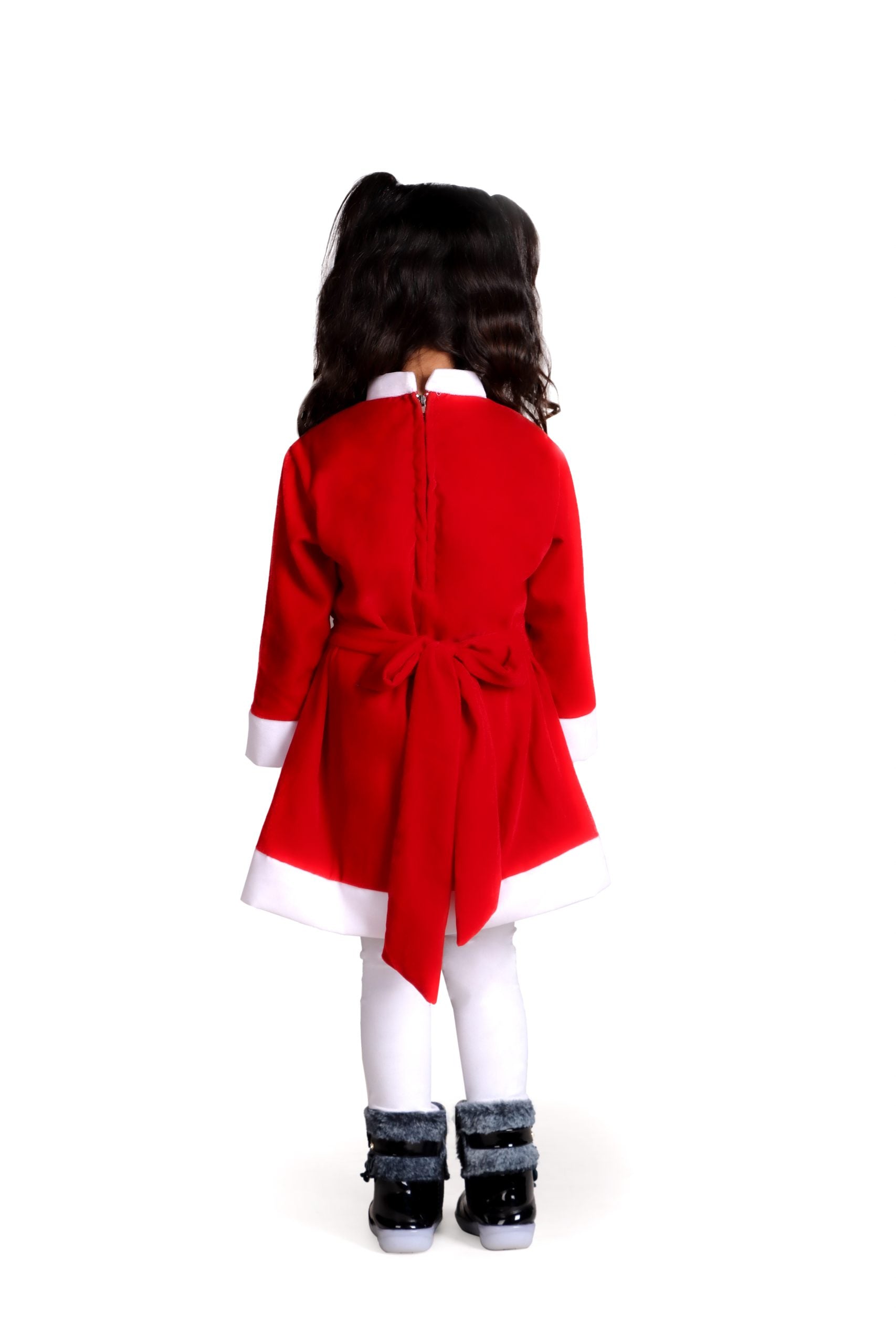 Santa Claus Dress Christmas Santa Costume for Girls With Santa Cap