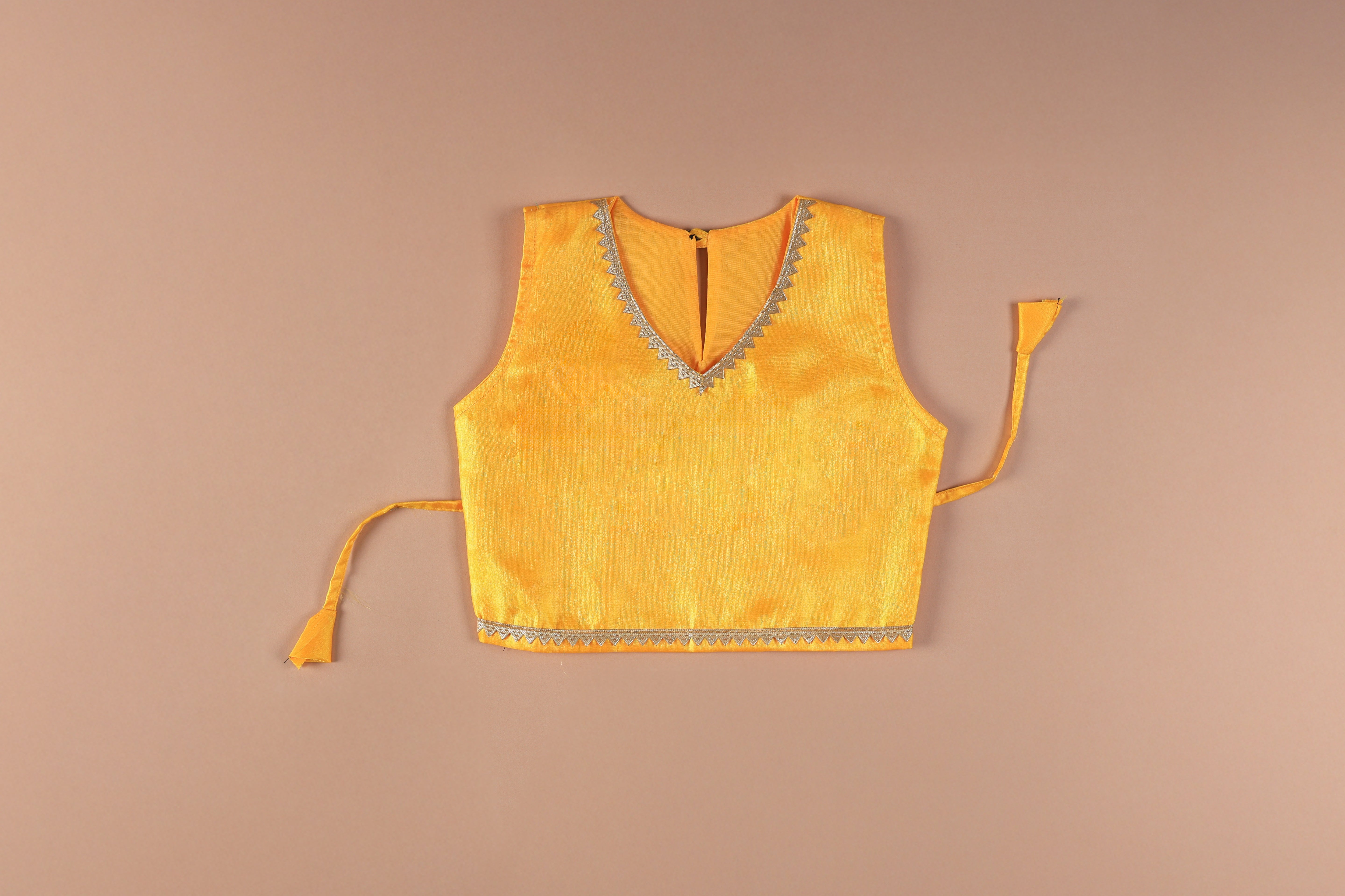 Vaanee Designz Silk Blend Readymade Embroidered 3 Piece Lehenga Choli Set|Lehenga Choli,Ethnic Wear|Lehenga for Kids|Lehenga Set for Wedding and Festival(Green & Yellow)