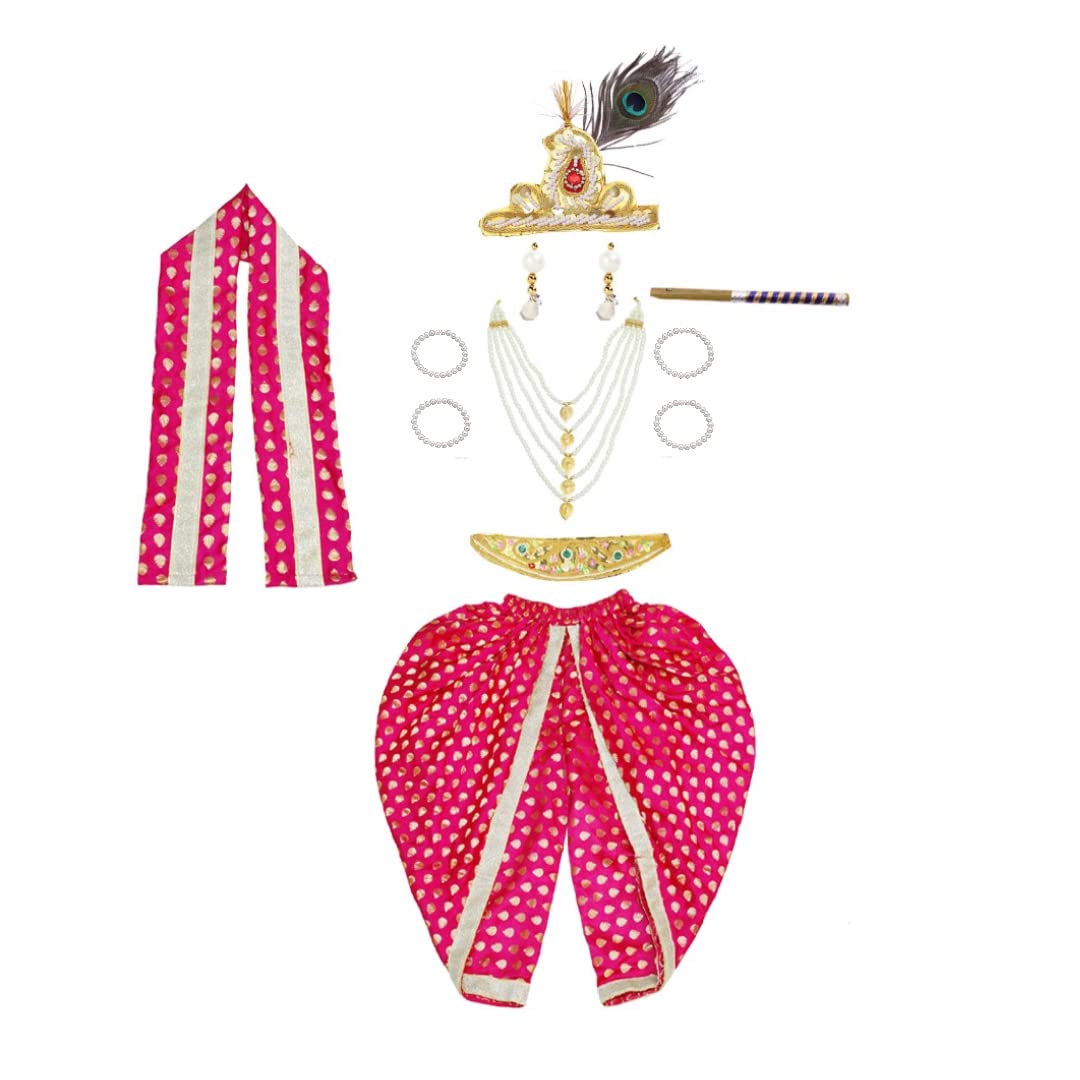 Krishna Dress for Baby Boy Kids Set of 10 Little Krishna Ji Kanha Janmasthmi Costume for Kids