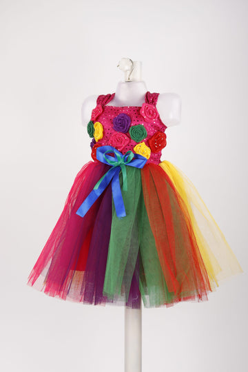 Multicolor Frock For Girls Kids Partywear Dresses