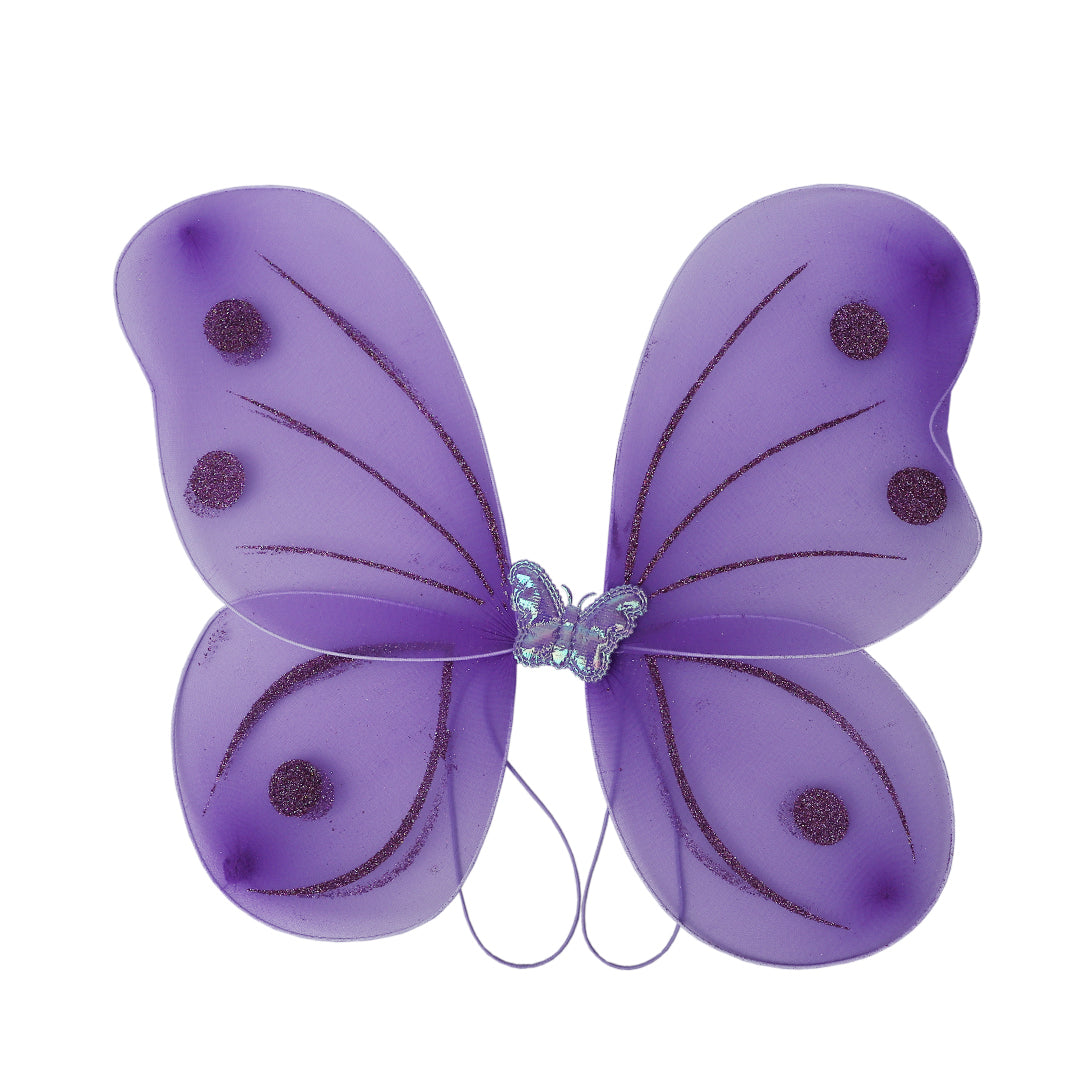 Fairy Butterfly Wings Purple Complete Set(Wings,Hairband,Stick)