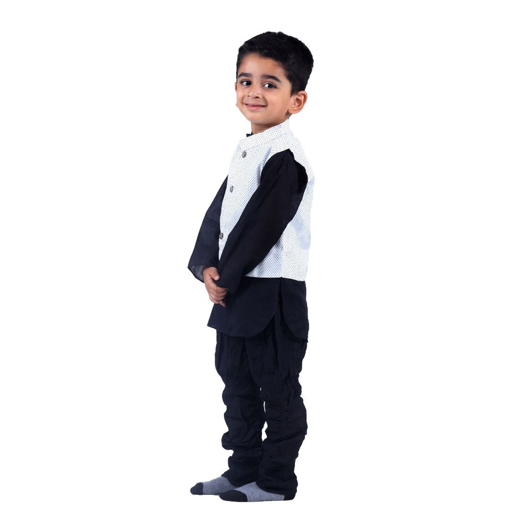 Baby Boy Kurta Pajama With White Waistcoat for Kids