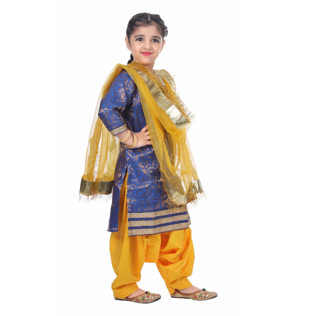 Punjabi Dress for Girls Traditional Folk Dance Costume for Kids