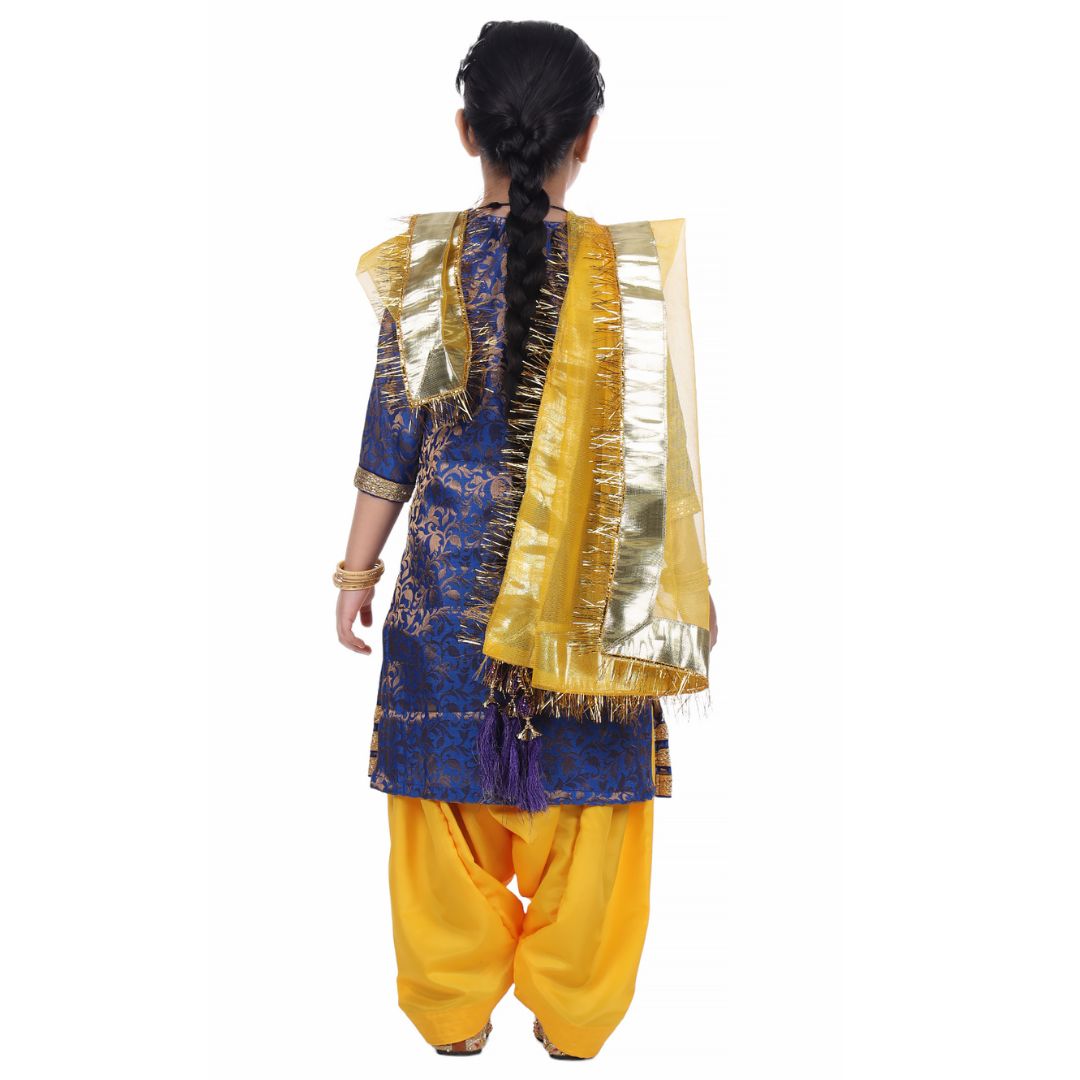 Punjabi Dress for Girls Traditional Folk Dance Costume for Kids