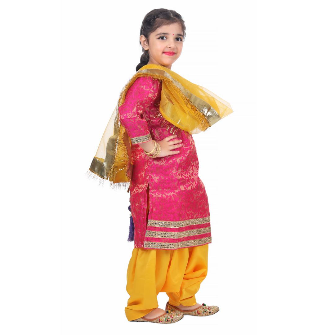 Punjabi Dress for Girls Traditional Folk Dance Costume for Kids