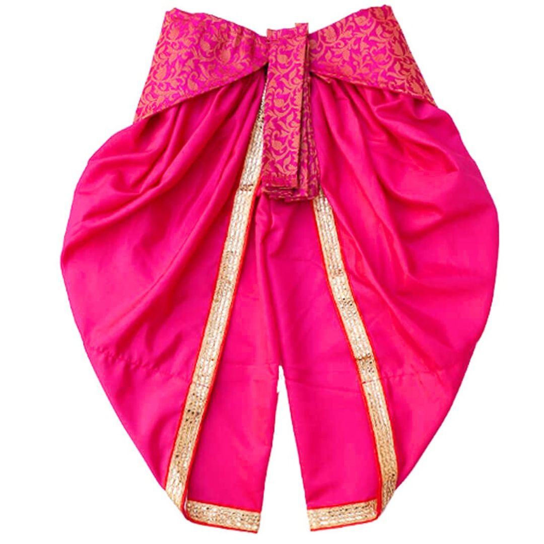 Krishna Dress for Baby Boy Kids Set of 10 Little Krishna Ji Kanha Janmasthmi Costume for Kids IMC39000-Magenta