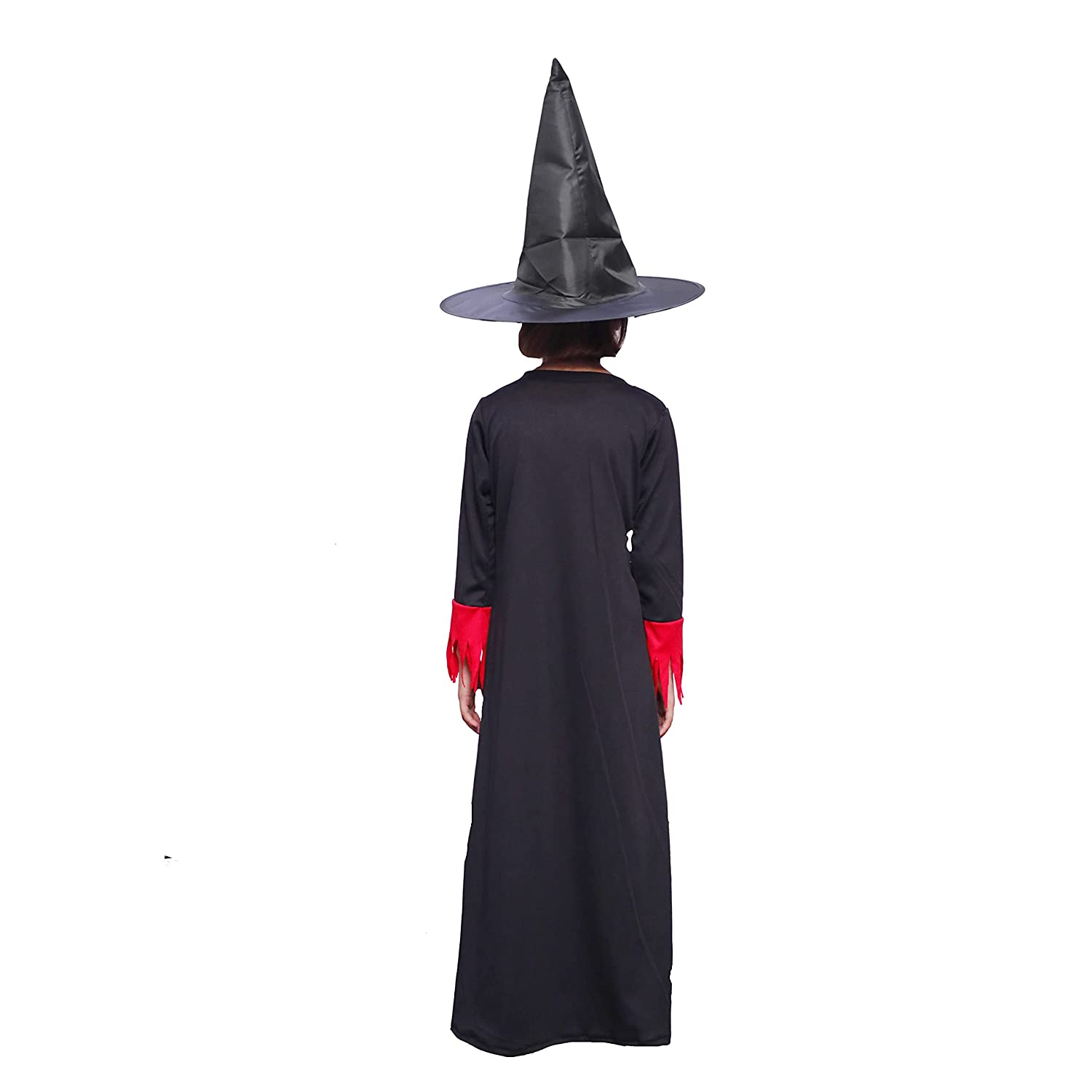 Witch Costume Dress for Kids Girls Set of 2(Gown,Hat) Halloween Costume Fancy Dress