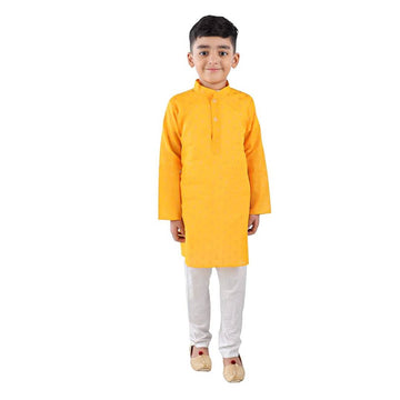 Yellow Kurta Pajama Set for Boys Kids Complete Set