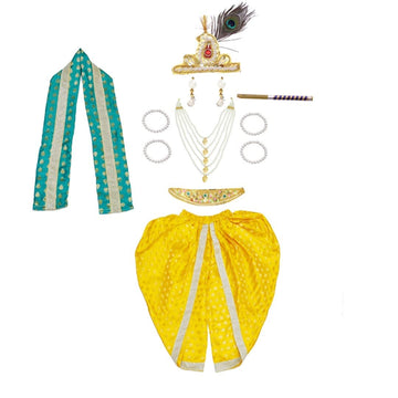 Krishna Dress for Baby Boy Kids Set of 10 Little Krishna Ji Kanha Janmasthmi Costume for Kids