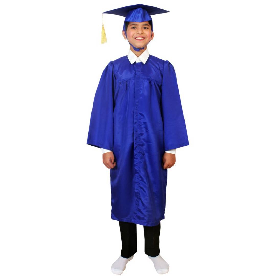Convocation Graduation Gown Costume - Dress for Kids Complete Set (Gown, Cap)