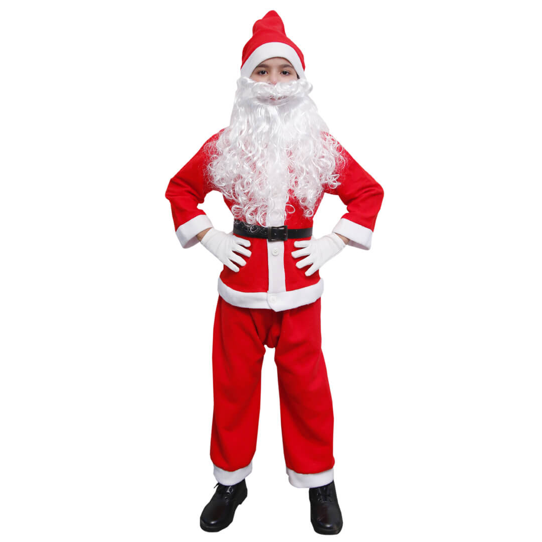 Santa Claus Dress Kids Christmas Costume Complete Set of Six