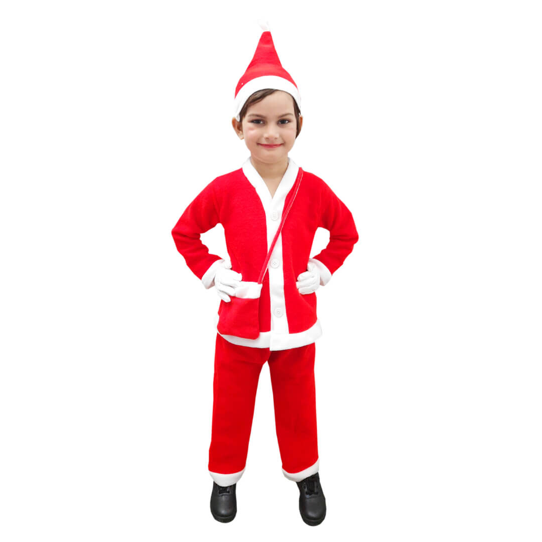Santa Claus Costume Complete Set of Four For Kids