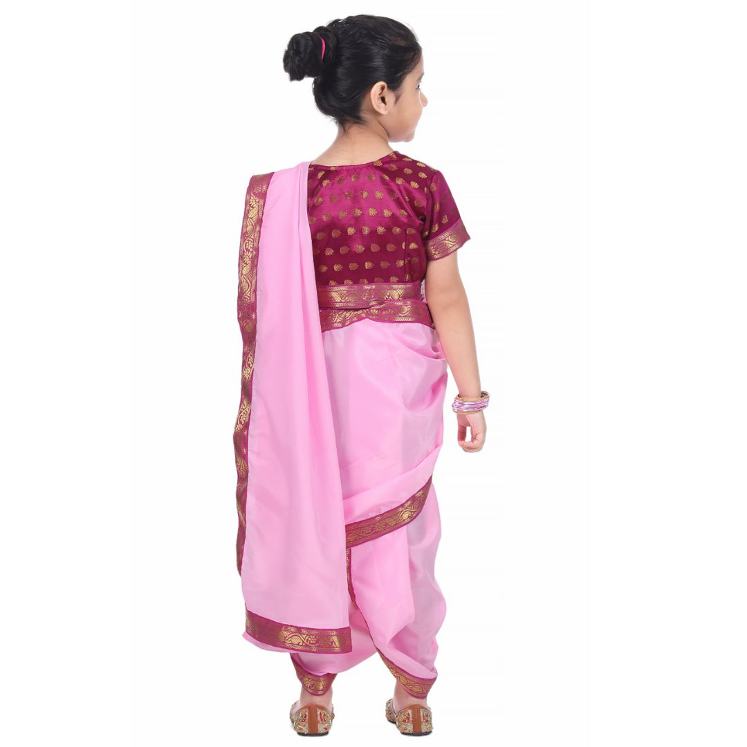 Marathi Lavani Sari for Girl - Kids Fancy Dress