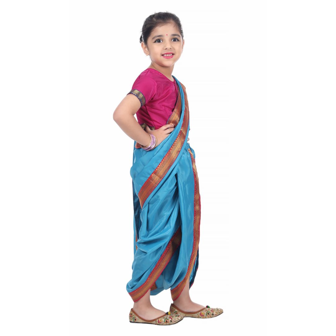 Marathi Lavani Saree for Girl - Kids Fancy Dress