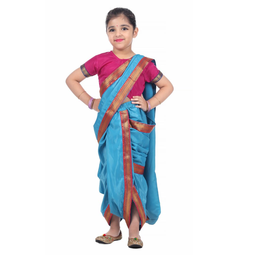 Marathi Lavani Saree for Girl - Kids Fancy Dress