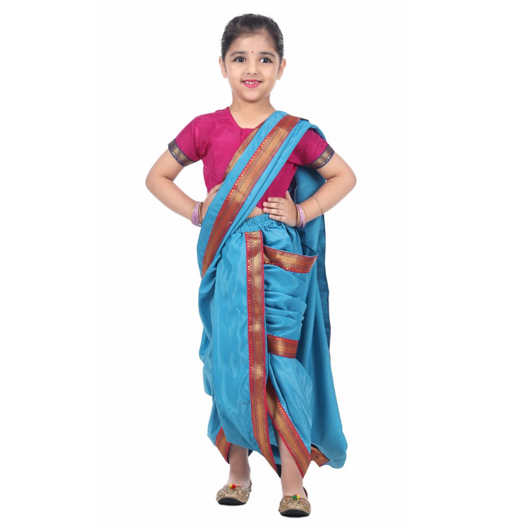 Marathi Lavani Saree for Girl - Kids Fancy Dress