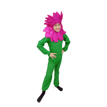 Magenta Flower Dress For Kids (IMC592)