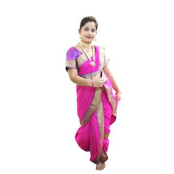 Marathi Traditional Dress for Girl - Kids Fancy Costume (IMC616)