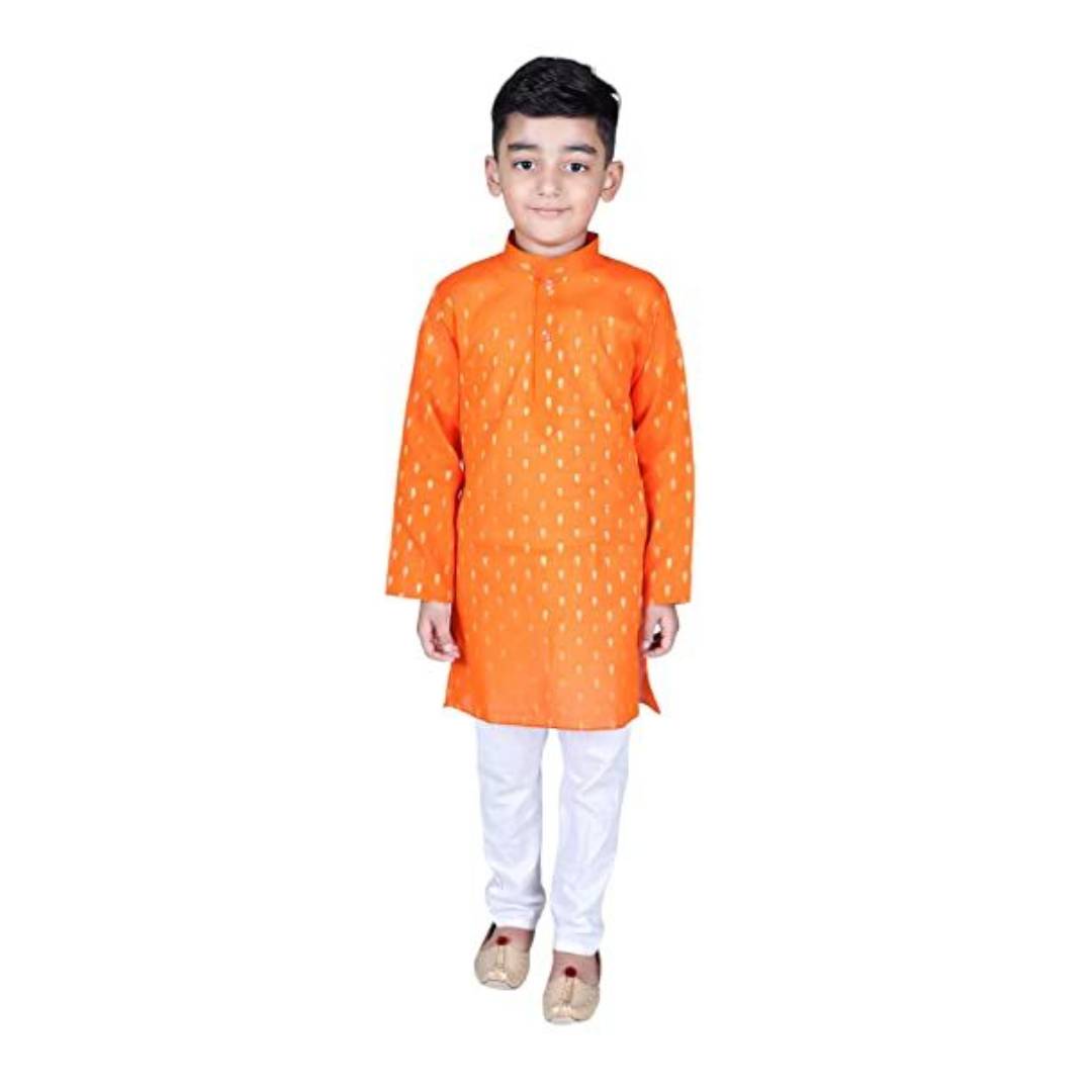 Orange Kurta Pajama Set for Boy - Complete Set