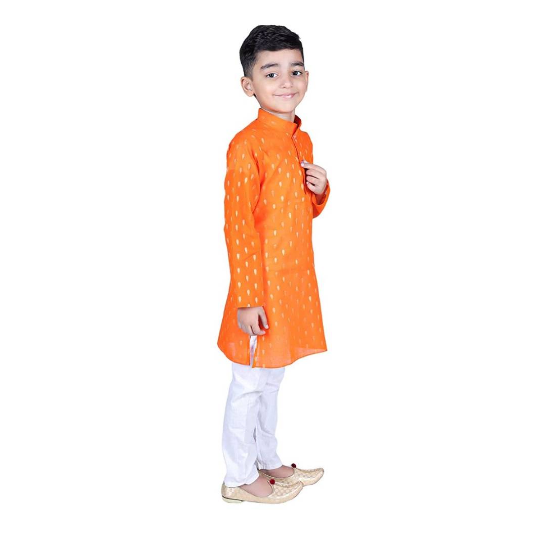 Orange Kurta Pajama Set for Boy - Complete Set