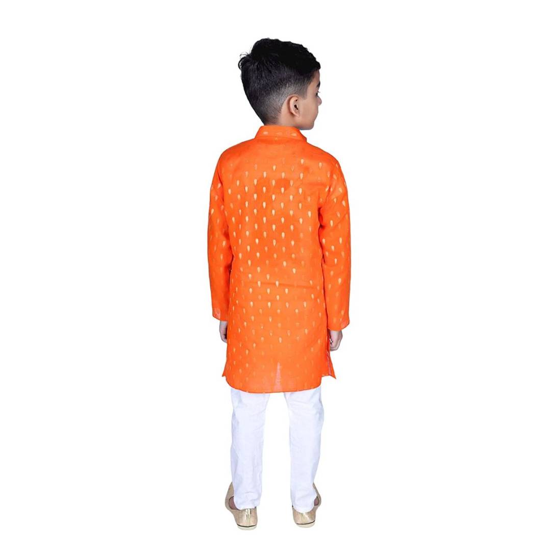 Orange Kurta Pajama Set for Boy - Complete Set