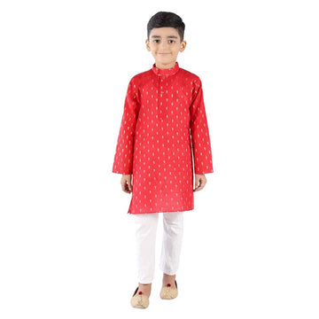 Red Kurta Pajama Set for Boy Kids - Complete Set