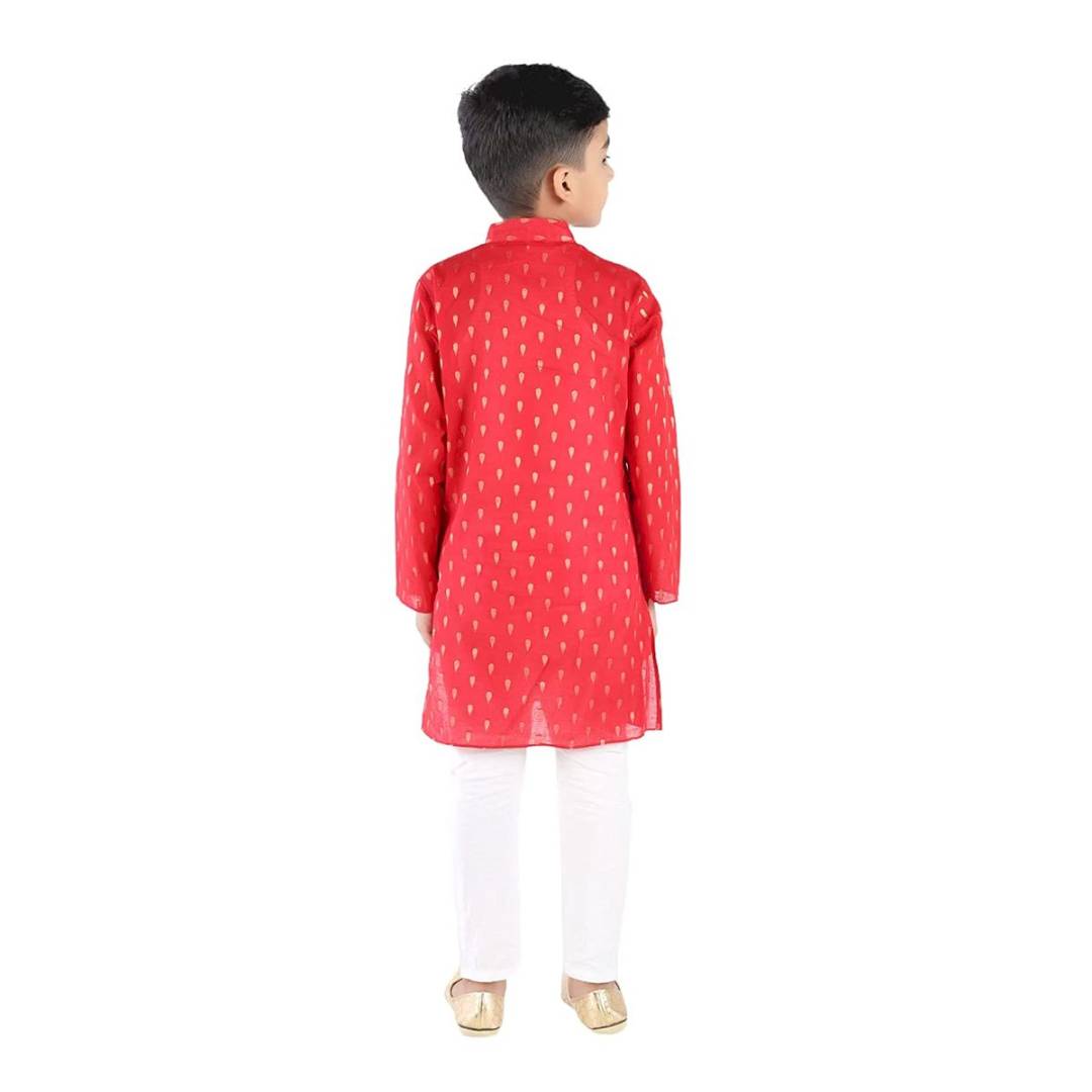 Red Kurta Pajama Set for Boy Kids - Complete Set