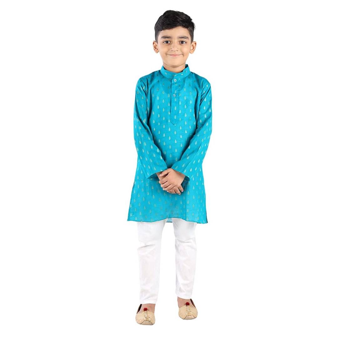 Firozi Kurta Pajama Set for Boys - Complete Set