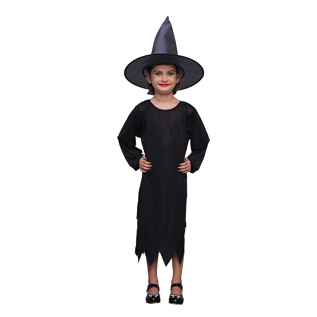 Witch Costume Dress for Kids Girls Set of 2(Gown,Hat) Halloween